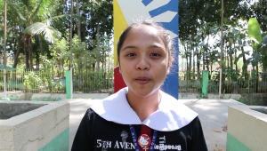 Armelyn Lozada, Grade 8 student of Tantangan National High School.